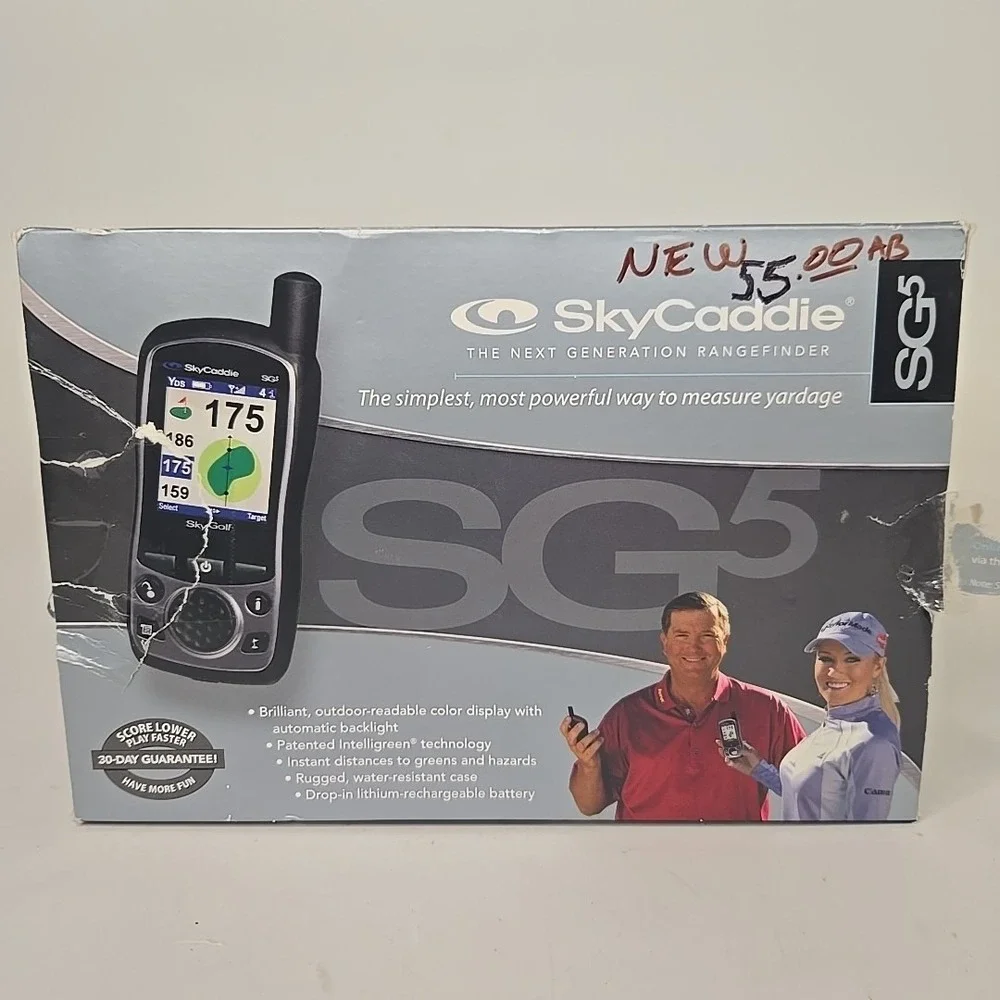 Sky Caddie SG5 Handheld GPS SkyGolf Rangefinder W/ Case, Manual & Cords